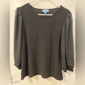 CECE
Mini Dot 3/4-Sleeve Blouse